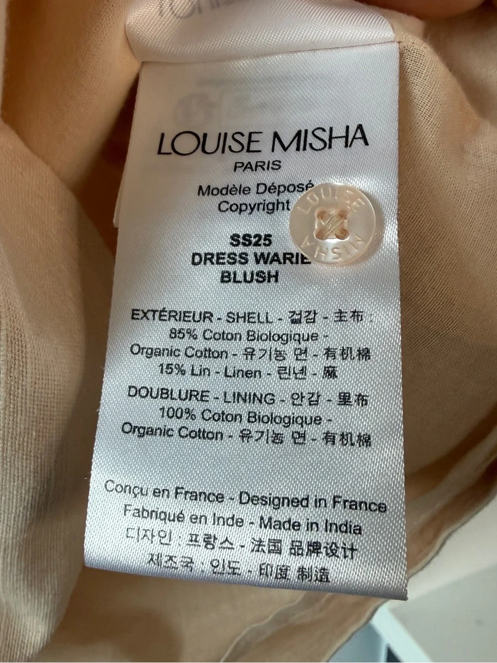 Louise Misha Warie Dress (Blush) | Size 5Yr